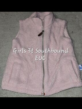 Girls' Pink Sherpa Vest - 3T